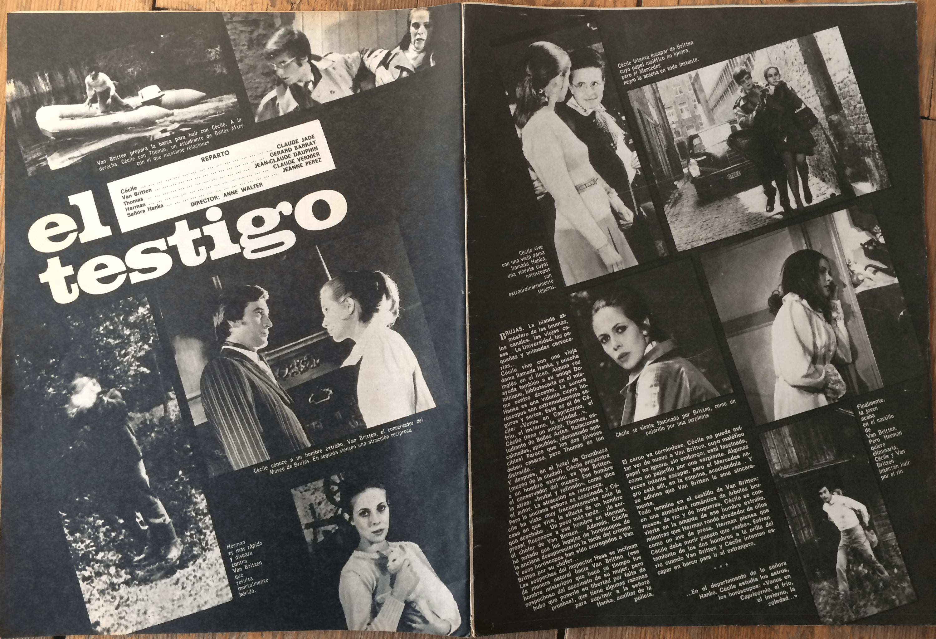 Le Temoin, El Testigo, Der Zeuge, Film, Belgium, Belgique, cinéma belge, film francais, Gérard Barray, Claude Jade, Jean-Claude Dauphin, DDR Fernsehen, Canal Tele Monte Carlo 1980, film de Anne Walter 1969 