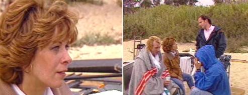 Claude Jade bei Dreharbeiten zu "Qui sont mes juges?"