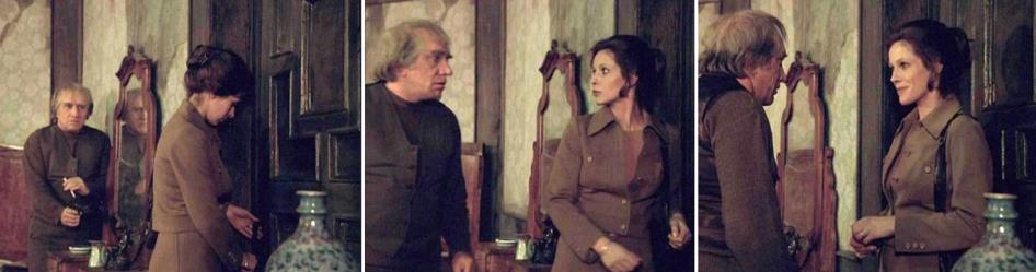 Merkwürdiges Kennenlernen: mit Charme (Claude Jade) gegen Pistole (Armen Dshigarchanian mit Browning Hi-Power)