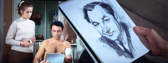 Michel Subor, Claude Jade, Philippe Noiret, Sketchbook, dead traitor, Topaz, Alfred Hitchcock, Topas, L'Etau