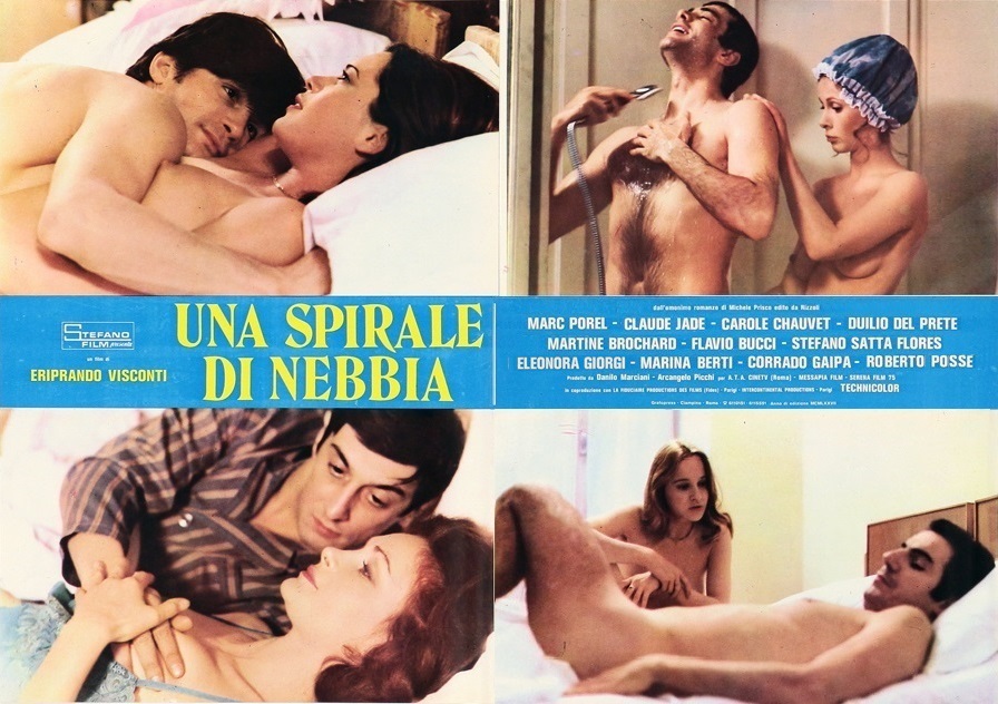 Una spirale di nebbia, Eriprando Visconti, Claude Jade, Marc Porel, Carole Chauvet, Duilio Del Prete, Martine Brochard, Flavio Bucci, Stefano Satta Flores, Eleonora Giorgi