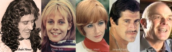 André Hérauds Schüler: Claude Jade, Marlène Jobert, Jacques Frantz, Bernard Lanneau