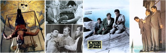 Gilles Segal mit Melina Mercouri, Maximilian Schell, Peter Ustinov und Jess Hahn in "Topkapi"