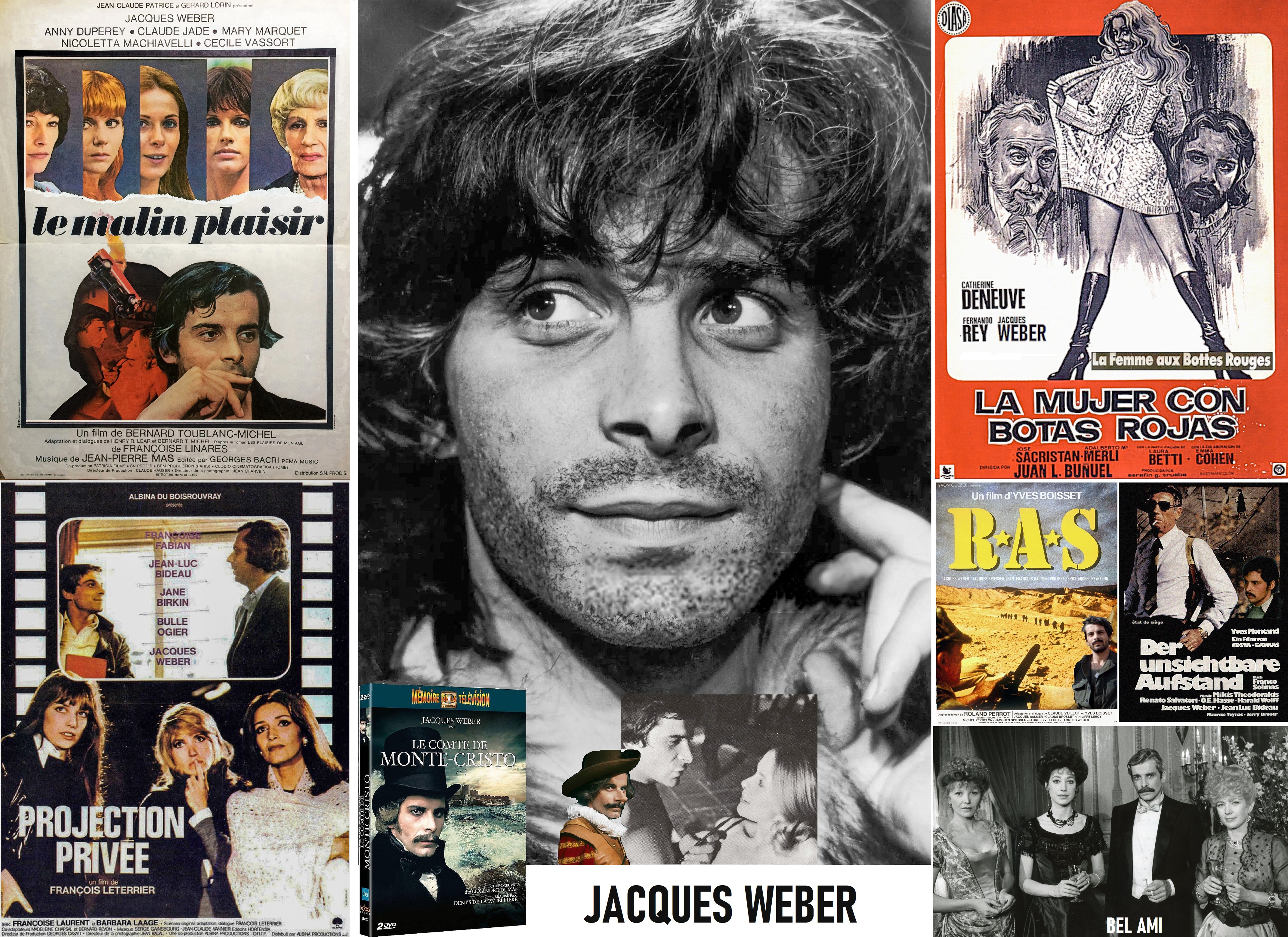 jacques weber portrait films le malin plaisir bel ami la femme aux bottes rouges comte de monte cristo ras etat des siege projection privee claude jade cyrano