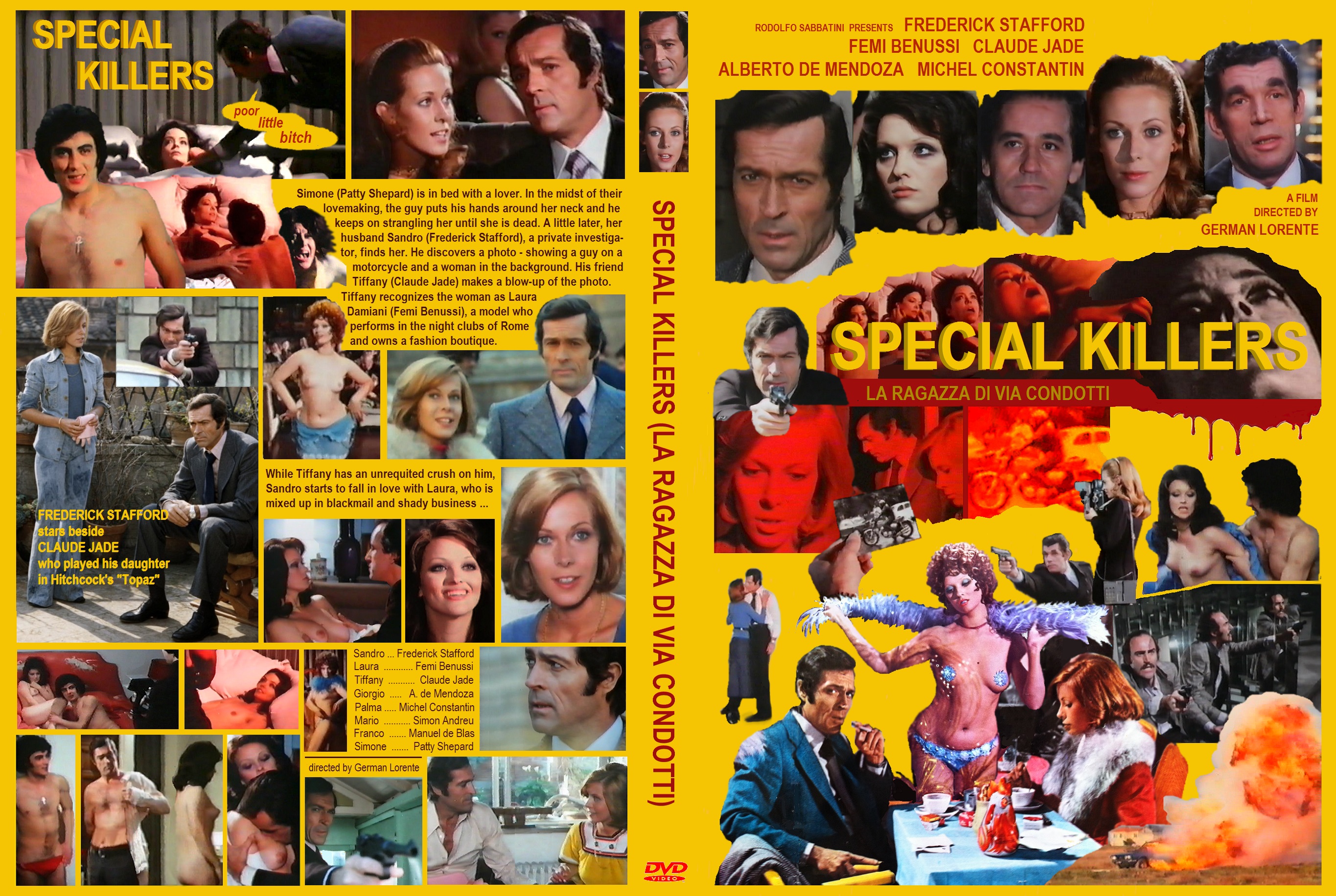 La ragazza di via Condotti, La chica de via condotti, Meurtres à Rome, le crime de la via condotti, German Lorente, Frederick Stafford, Femi Benussi, Claude Jade, Alberto de Mendoza, Michel Constantin, patty Shepard, Simon Andreu, Manuel de Blas, film, German Lorente, Special Killers