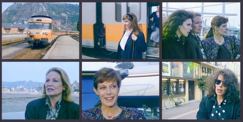 Alexandra Stewart, Claude Jade und Dani im Mai 1989 in Cherbourg